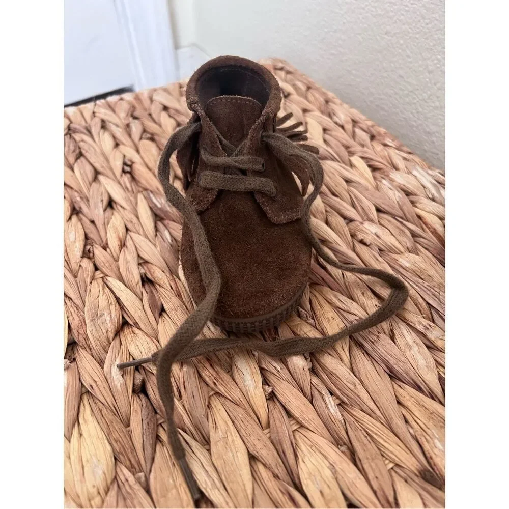 MANGO Fringed Leather Boots size 6